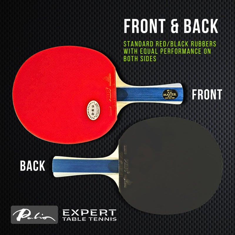 Expert Table Tennis Palio Master 2.0 Table Tennis Racket & Case | ITTF-Approved Intermediate Ping Pong Paddle | Allround Spin, Speed and Control - Image 4